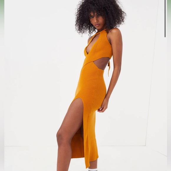 For Love And Lemons Orange Backless Dress - Picture 4 of 5